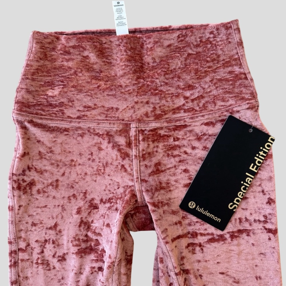 LULULEMON Wunder Lounge Tight 28” Velvet Soft Cranberry SPECIAL EDITION NEW - Picture 2 of 16